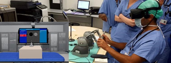 Figure 1: existing locoregional anesthesia virtual simulator using haptic interfaces