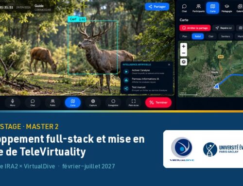 Offre de stage Master 2, équipe IRA2, en collaboration avec VirtualDive : « Développement full-stack et mise en service de TeleVirtuality » (See the English version below)