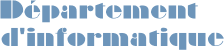 D�partement
	  d'informatique de l'UEVE